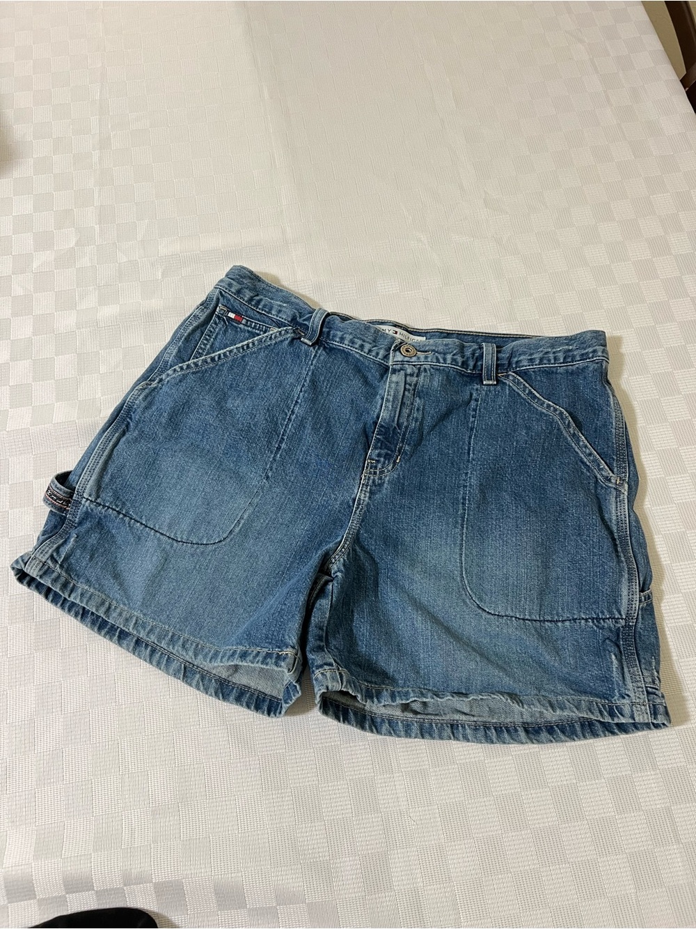 Tommy Hilfiger Light Blue Denim Jean Shorts - Picture 2 of 5